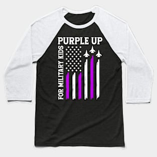 Purple Up For Military Kids Military Child Month Baseball T-Shirt